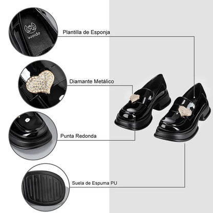 MOCASIN PLANO MUJER NEGRO WEIDE GH112