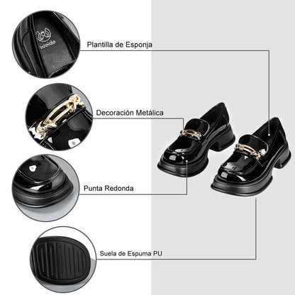 MOCASIN PLANO MUJER NEGRO WEIDE GH113