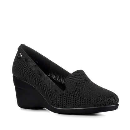 MOCASIN TACO MUJER NEGRO WEIDE GH116