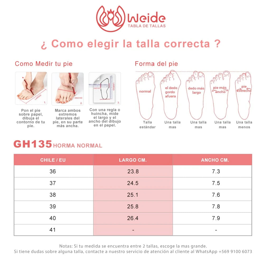 BALLERINA MUJER WEIDE GH135