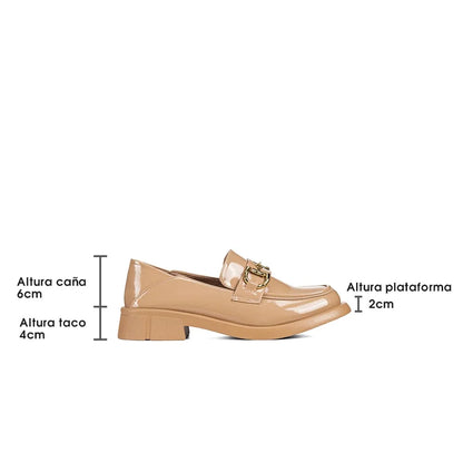 MOCASIN PLANO MUJER BEIGE WEIDE GH86