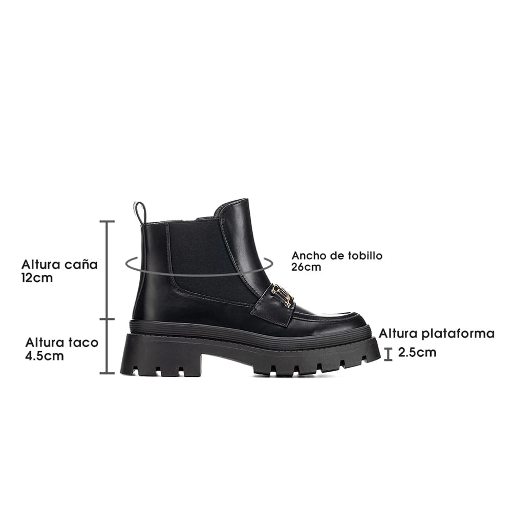 BOTINES PLATAFORMA MUJER NEGRO WEIDE HX305