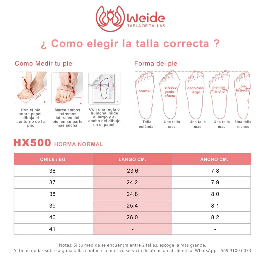 ZAPATILLAS MUJER PLATAFORMA WEIDE HX500