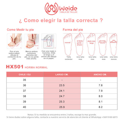 ZAPATILLAS MUJER PLATAFORMA WEIDE HX501