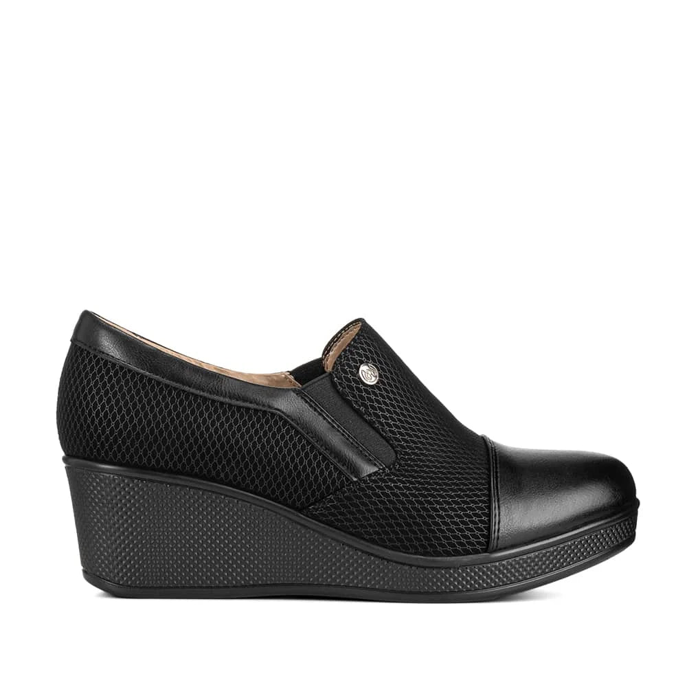 MOCASIN TACO MUJER NEGRO WEIDE JML01