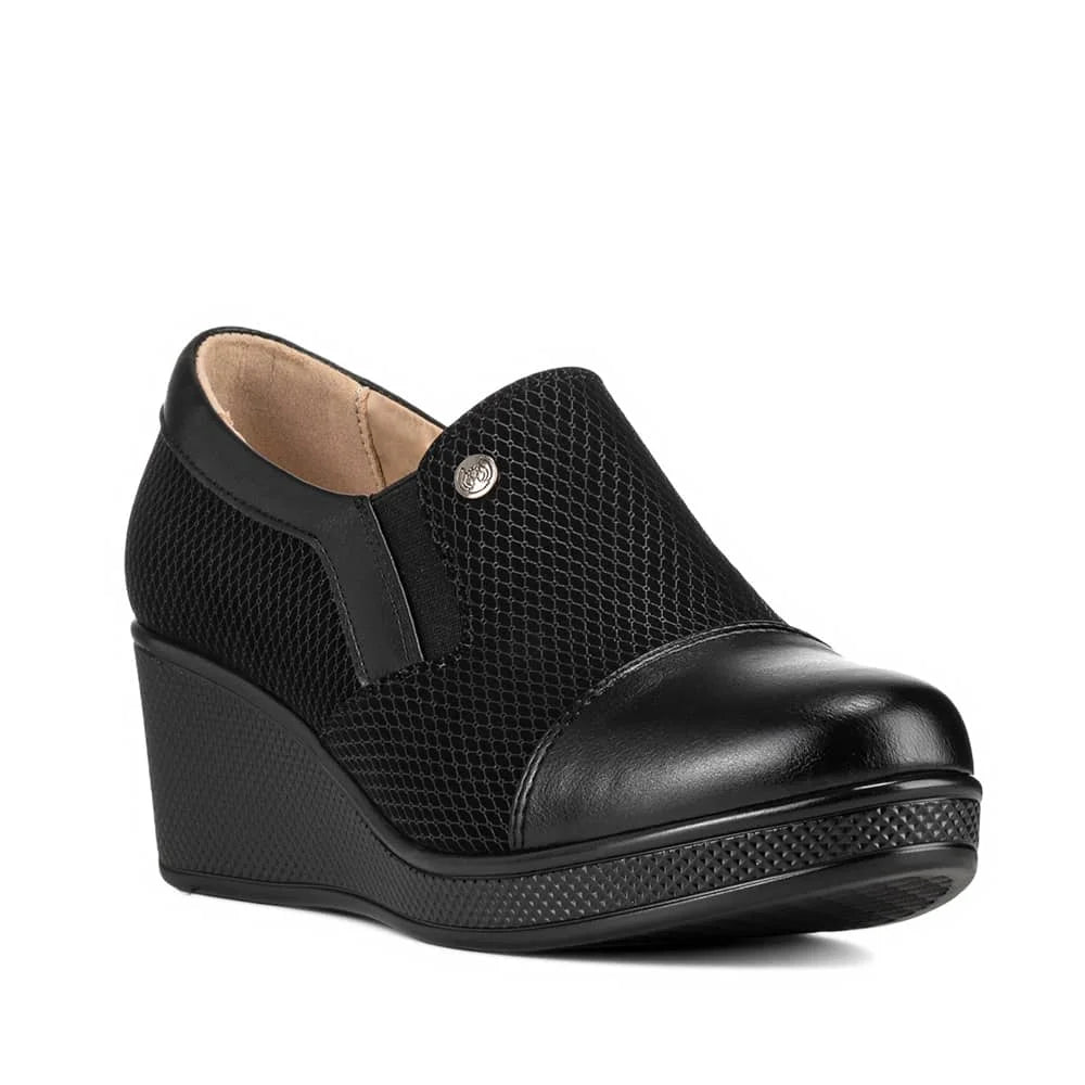 MOCASIN TACO MUJER NEGRO WEIDE JML01