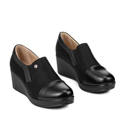 MOCASIN TACO MUJER NEGRO WEIDE JML01