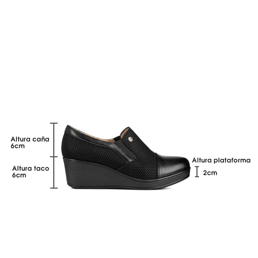 MOCASIN TACO MUJER NEGRO WEIDE JML01