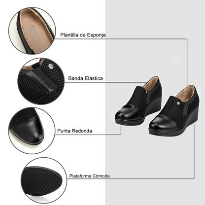 MOCASIN TACO MUJER NEGRO WEIDE JML01