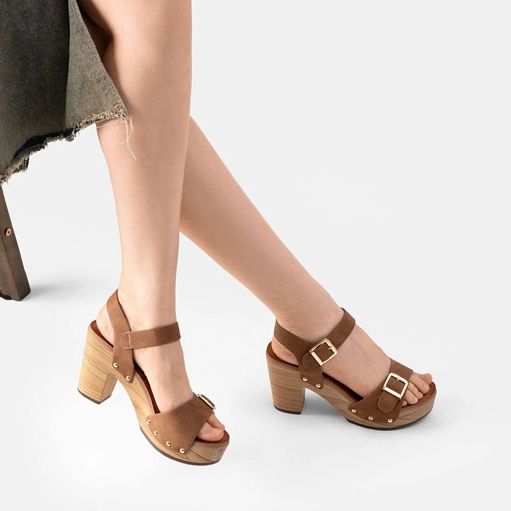 Sandalias Mujer Yolanda Camel Weide