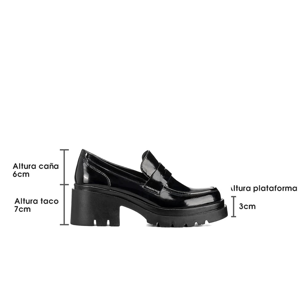 MOCASIN PLANO MUJER NEGRO WEIDE LT126