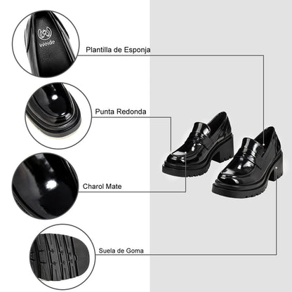 MOCASIN PLANO MUJER NEGRO WEIDE LT126