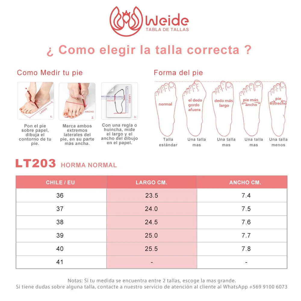 ZAPATILLAS MUJER PLATAFORMA WEIDE LT203