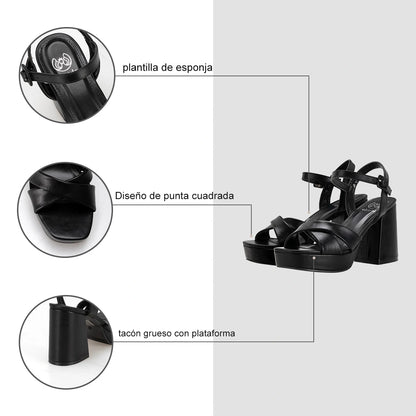 Sandalias Fiesta Mujer Edelmira Negro Weide