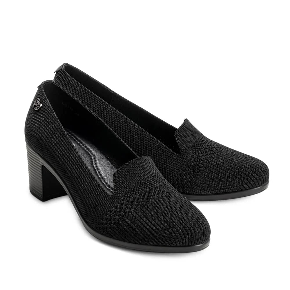 MOCASIN TACO MUJER NEGRO WEIDE GH116