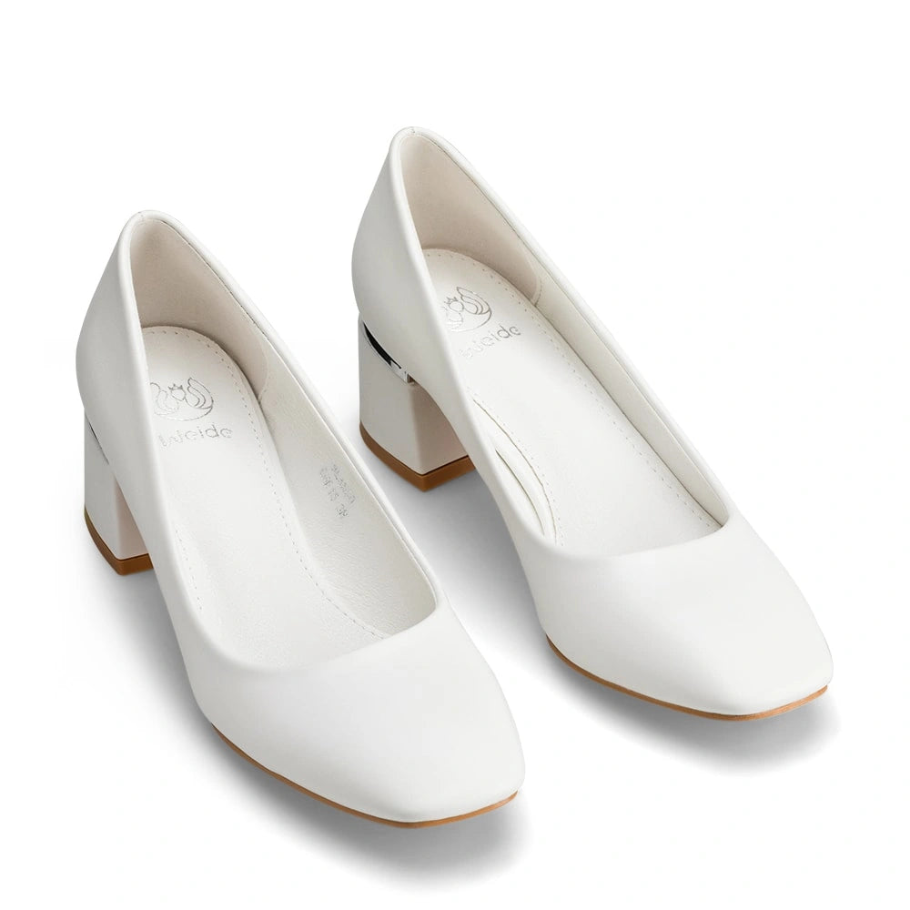 Zapatos Taco Mujer Josefa Blanco Weide Weide Chile