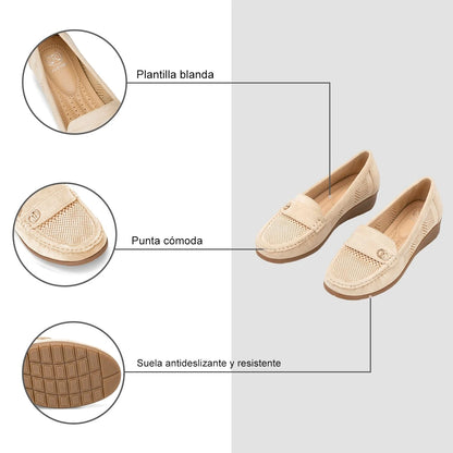 Mocasin Mujer Nieves Beige Weide