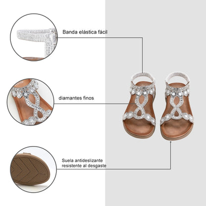 Sandalias Mujer Esperanza Plateado Weide