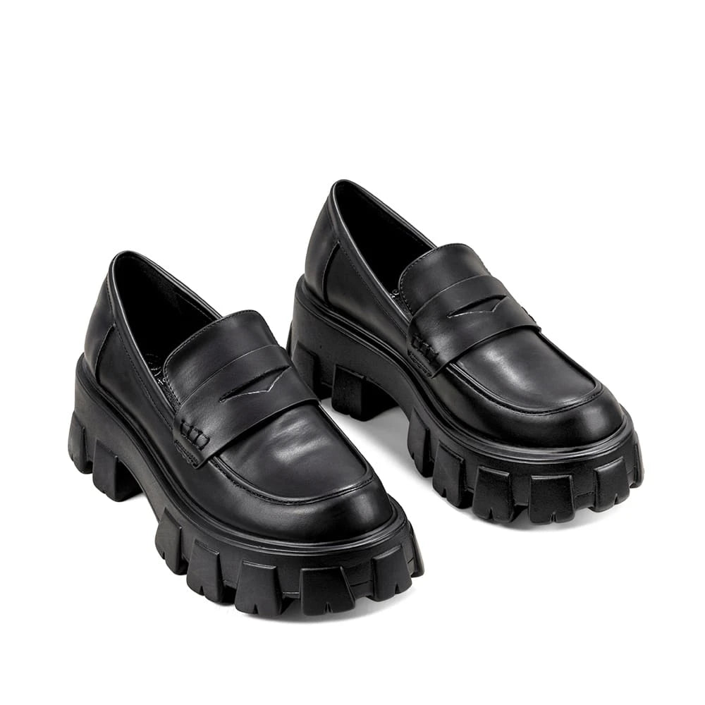 MOCASIN PLANO MUJER NEGRO WEIDE LT125