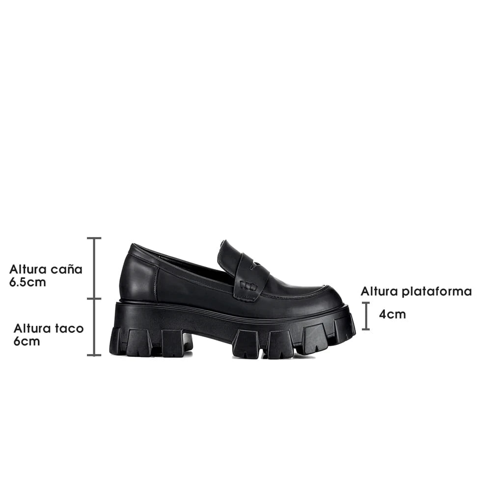 MOCASIN PLANO MUJER NEGRO WEIDE LT125