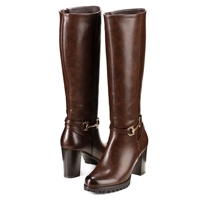 BOTAS TACO MUJER MARRON WEIDE QBM01