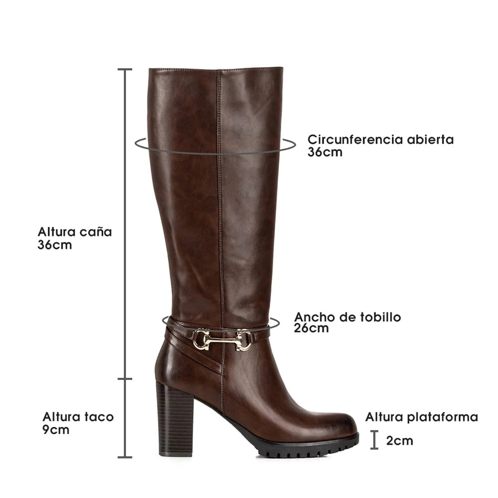 BOTAS TACO MUJER MARRON WEIDE QBM01