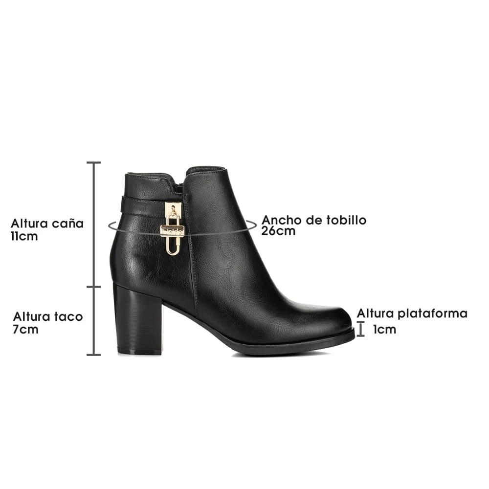 BOTINES TACO MUJER NEGRO WEIDE QBM03