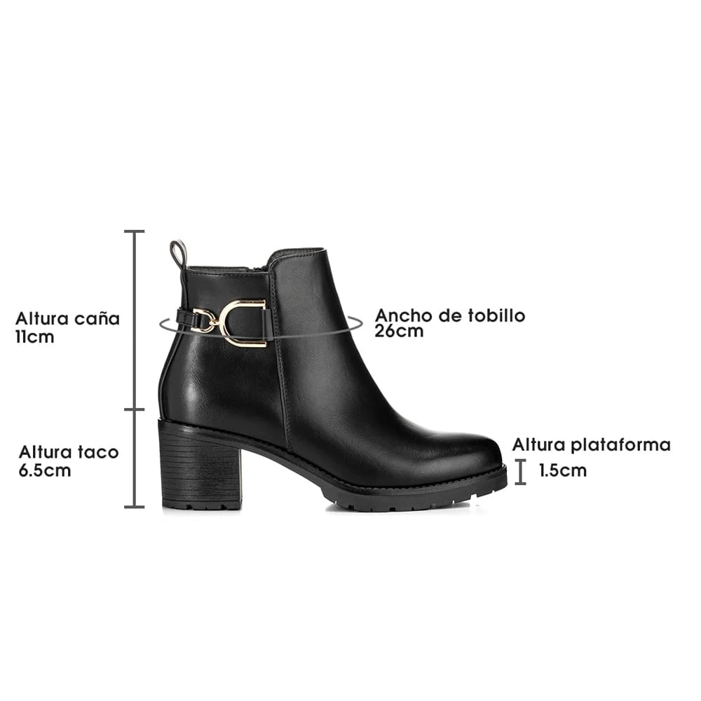 BOTINES TACO MUJER NEGRO WEIDE QBM05