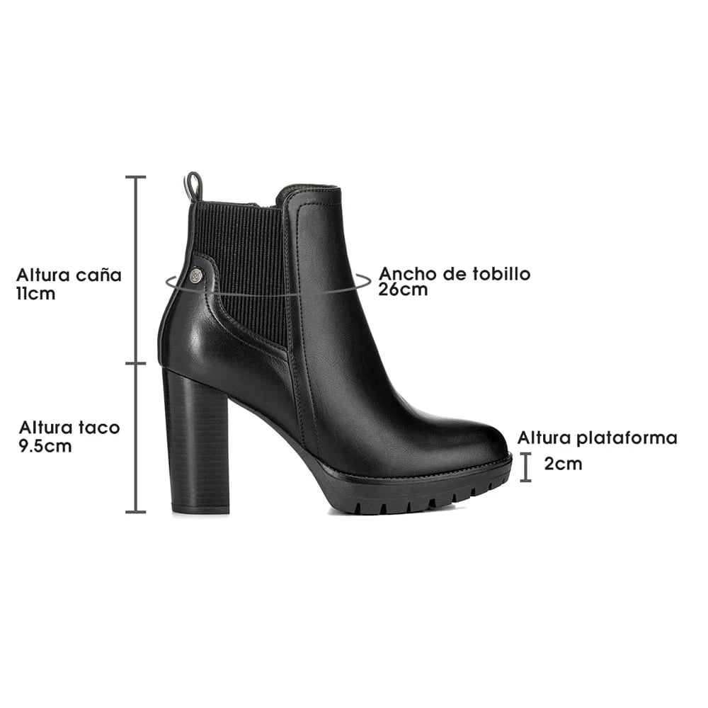 BOTINES TACO MUJER NEGRO WEIDE QBM06