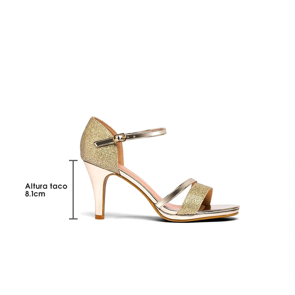 Sandalias Fiesta Mujer Doris Dorado Weide Weide Chile