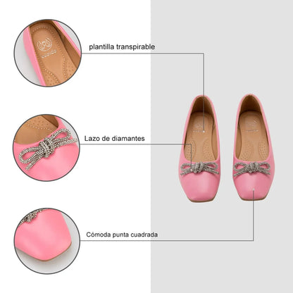 Zapato Taco Rosado Casual QIU302 Weide