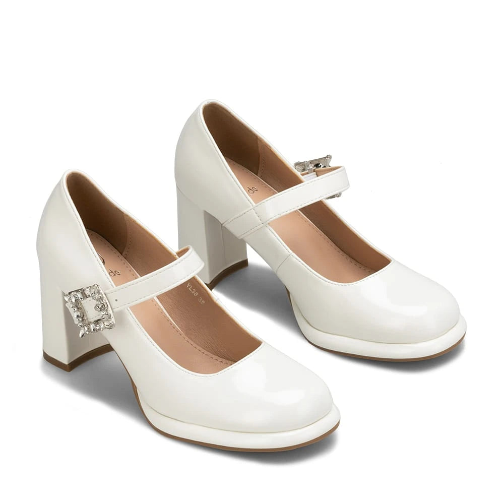 Zapatos Mary Jane Mujer Alma Blanco Weide