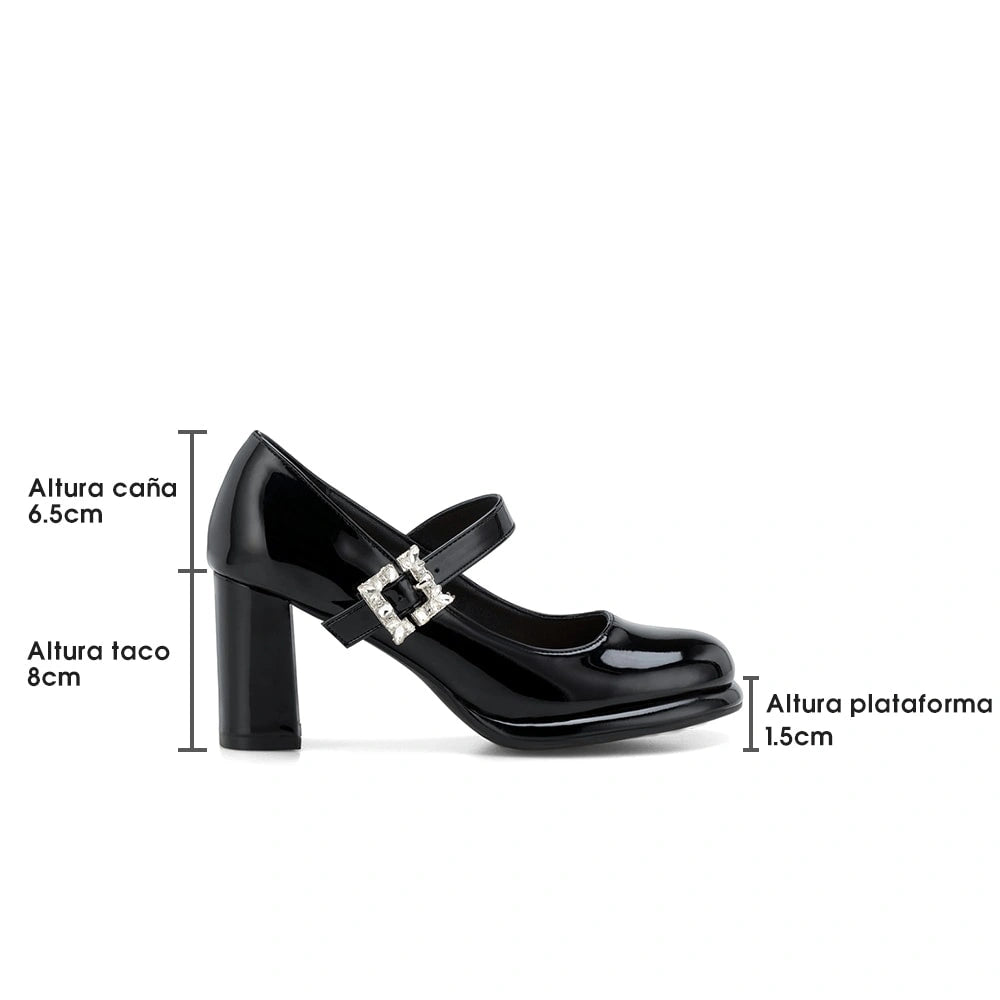 Zapatos Mary Jane Mujer Alma Negro Weide