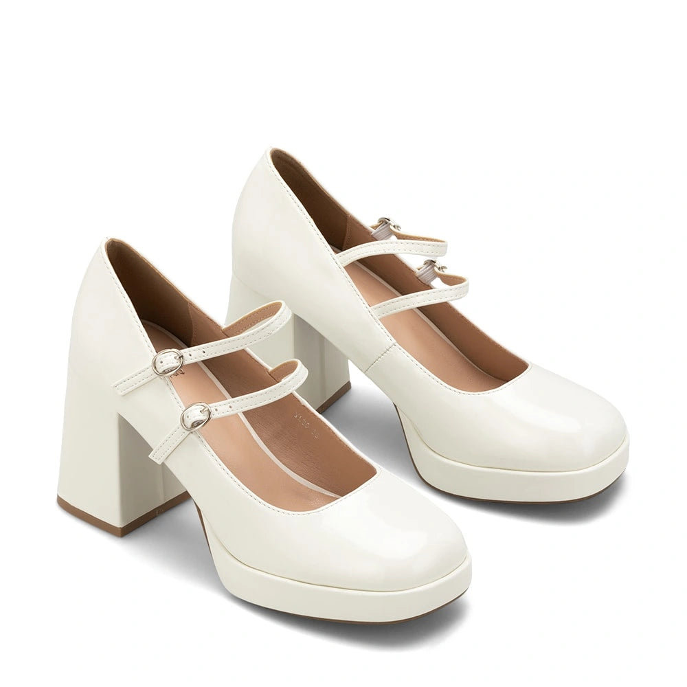 Zapatos Mary Jane Mujer Amada Blanco Weide