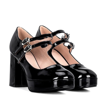 Zapatos Mary Jane Mujer Benita Negro Weide
