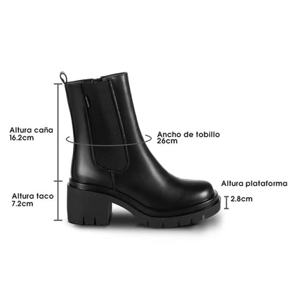 Botin Mujer Clara Negro Weide