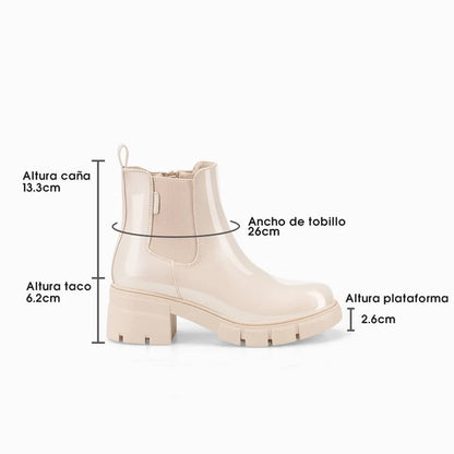 Botin Mujer Adriana Beige Weide