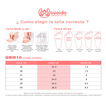BOTINES MUJER TACO WEIDE QBM10