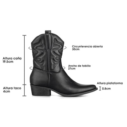 BOTINES MUJER TACO WEIDE QBM20