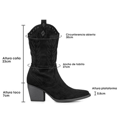 BOTINES MUJER TACO WEIDE QBM21