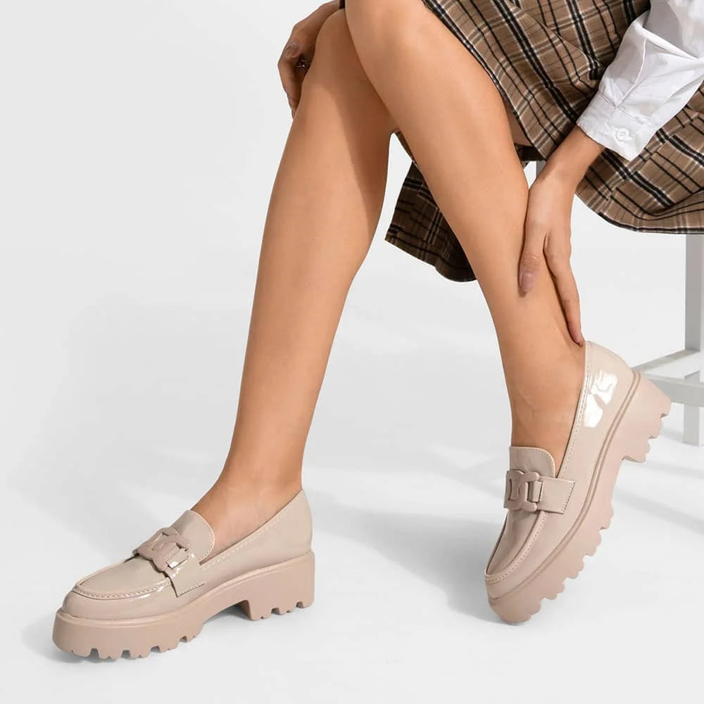 Mocasin Mujer Martina Beige Weide