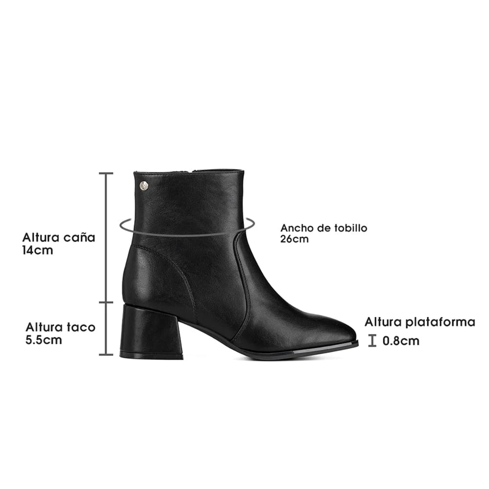 BOTINES TACO MUJER NEGRO WEIDE RQ70