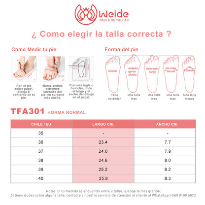 ZAPATILLAS MUJER PLATAFORMA WEIDE TFA301