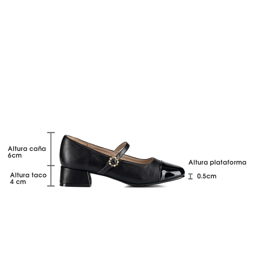 ZAPATOS MARY JANE MUJER NEGRO WEIDE YL63