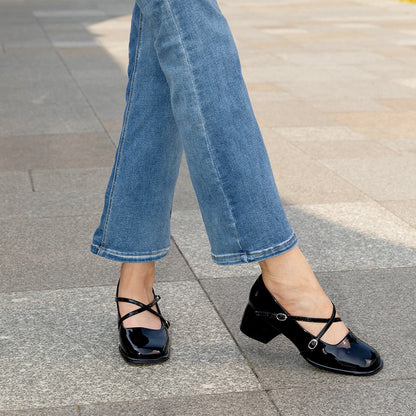 ZAPATOS MARY JANE MUJER NEGRO WEIDE YL65