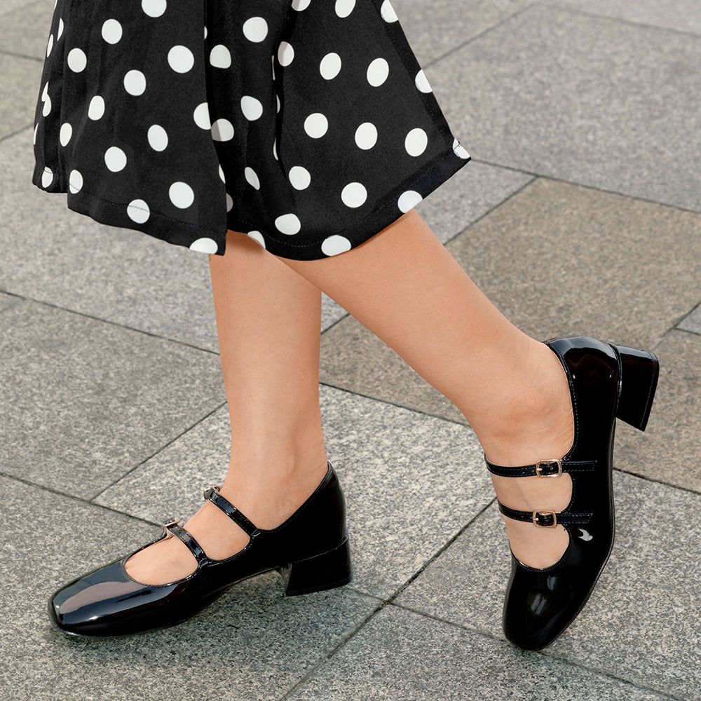 ZAPATOS MARY JANE MUJER NEGRO WEIDE YL66