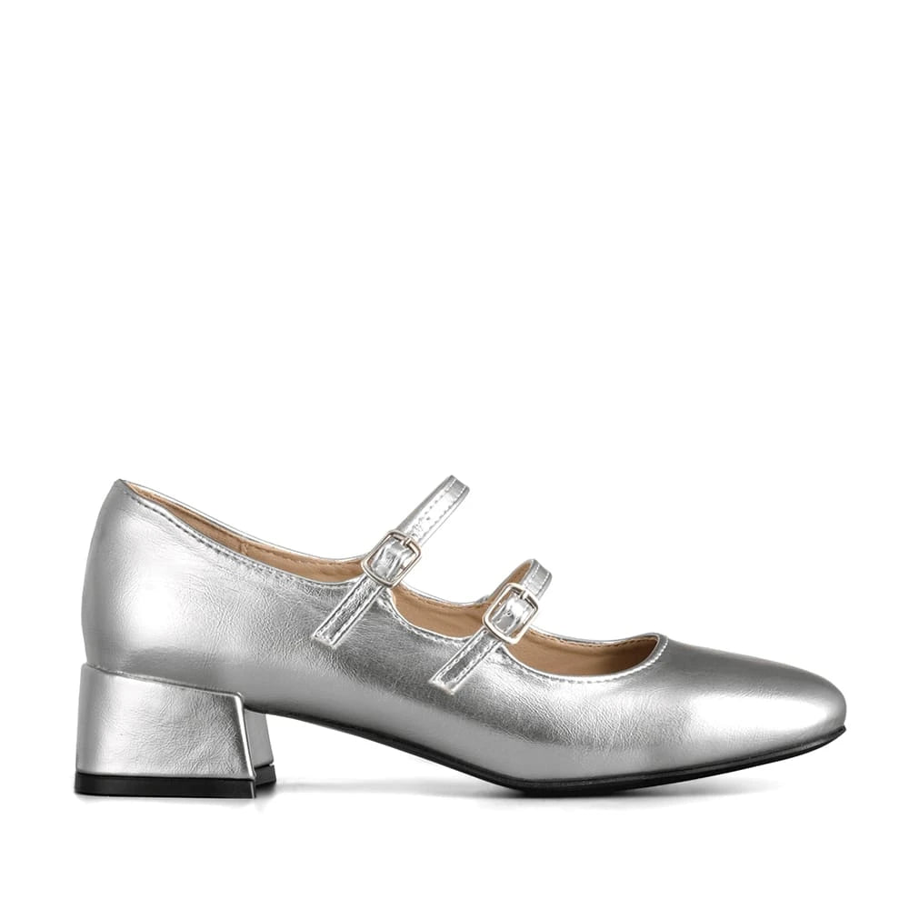 ZAPATOS MARY JANE MUJER PLATEADO WEIDE YL66