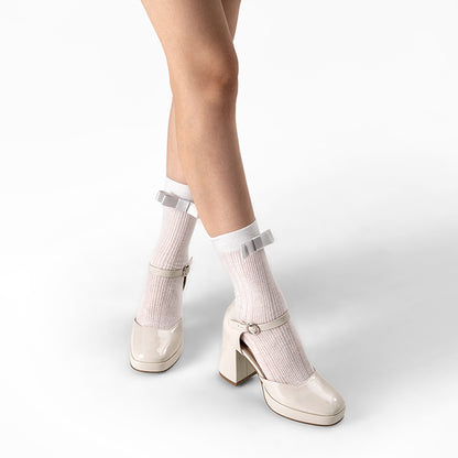 ZAPATOS MARY JANE MUJER BEIGE WEIDE YL85