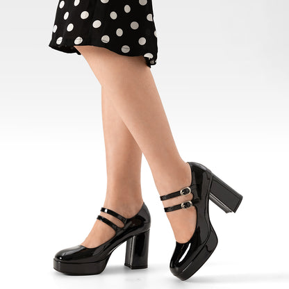 Zapatos Mary Jane Mujer Benita Negro Weide