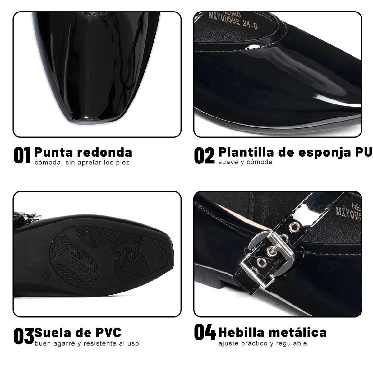 YOU582 Negro datos del producto 1